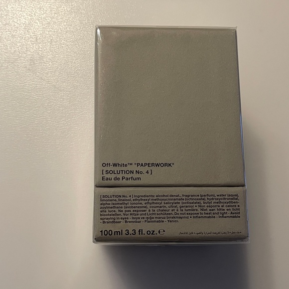 SEALED NEW PAPERWORK SOLUTION NO 4 EDP 3.4oz/100ml OFF WHITE fragrance perfume - Picture 6 of 7